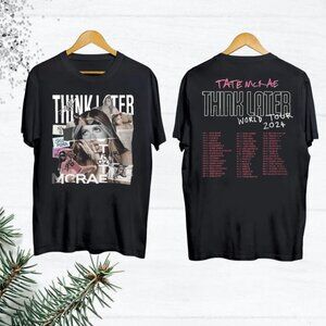 Graphic Tate McRae T-Shirt, The Think Later World Tour 2024 Tour Shirt 2 sided